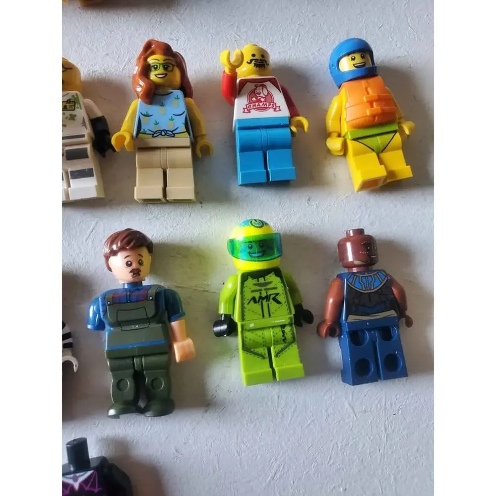 LEGO Minifigure Lot – Marvel, Minecraft, City Figures + Accessories (60+ Pieces)